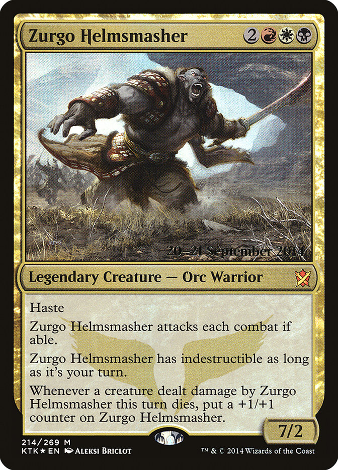 Zurgo Helmsmasher [Khans of Tarkir Prerelease Promos] | Tables and Towers