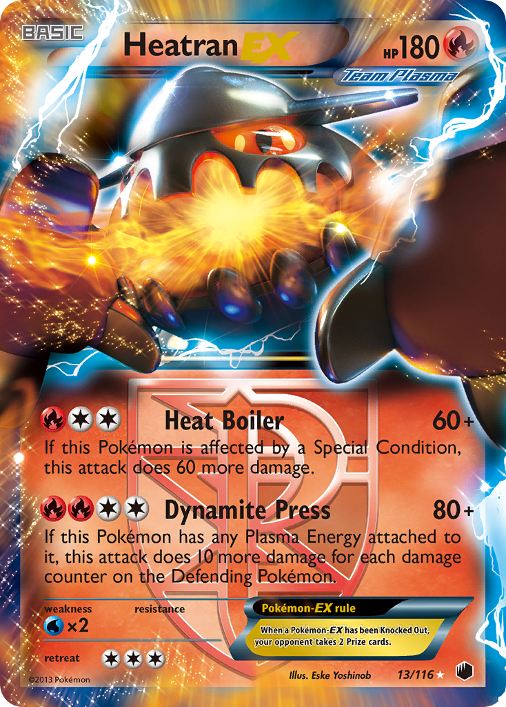 Heatran EX (13/116) [Black & White: Plasma Freeze] | Tables and Towers