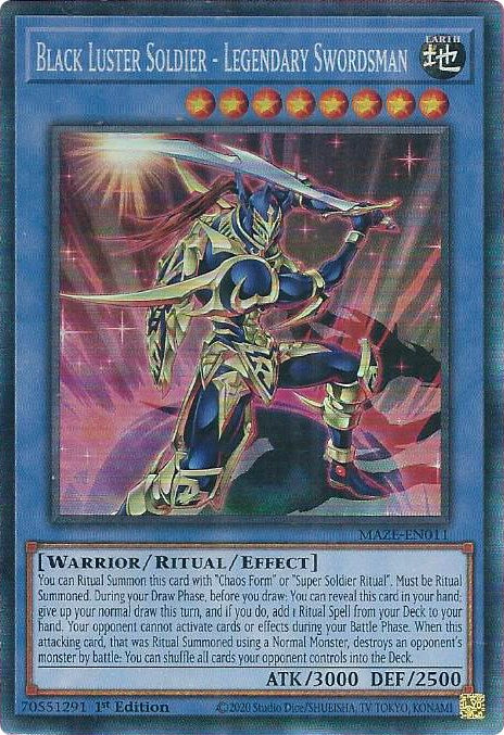 Black Luster Soldier - Legendary Swordsman [MAZE-EN011] Collector's Rare | Tables and Towers