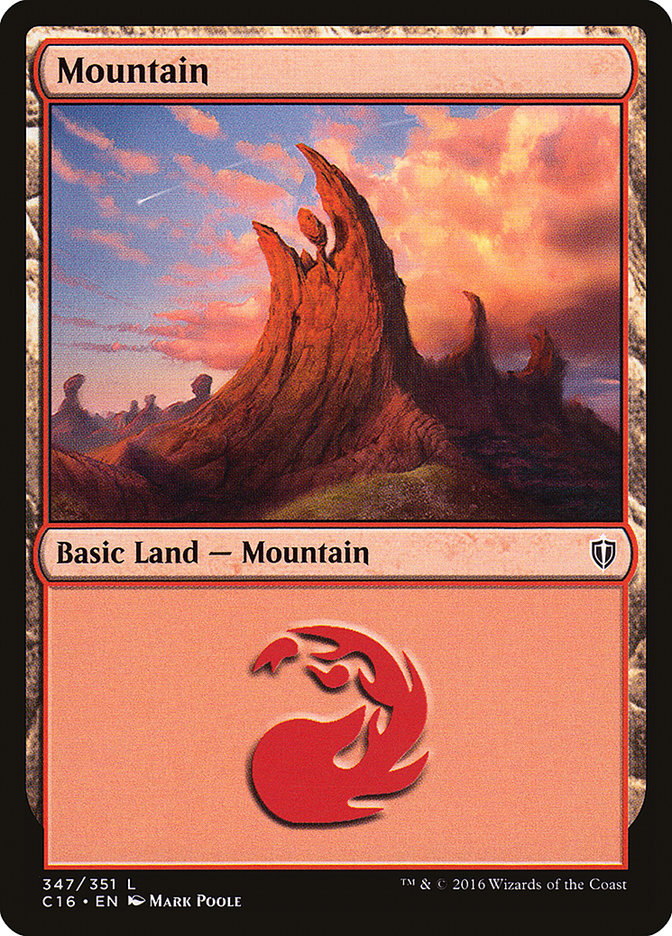 Mountain (347) [Commander 2016] | Tables and Towers