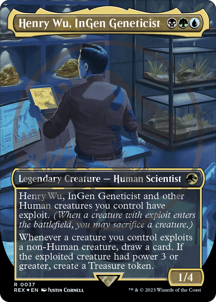 Henry Wu, InGen Geneticist Emblem (Borderless) [Jurassic World Collection Tokens] | Tables and Towers