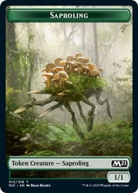 Saproling // Zombie Double-Sided Token [Core Set 2021 Tokens] | Tables and Towers