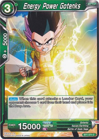 Energy Power Gotenks (BT1-071) [Galactic Battle] | Tables and Towers