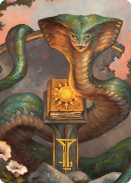 Guardian Naga Art Card (Gold-Stamped Signature) [Commander Legends: Battle for Baldur's Gate Art Series] | Tables and Towers