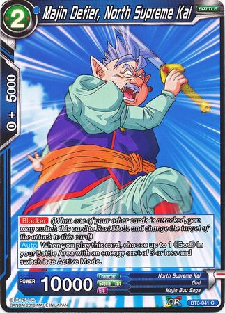 Majin Defier, North Supreme Kai (BT3-041) [Cross Worlds] | Tables and Towers