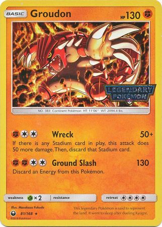 Groudon (81/168) (Cosmos Holo GameStop Promo) [Sun & Moon: Celestial Storm] | Tables and Towers