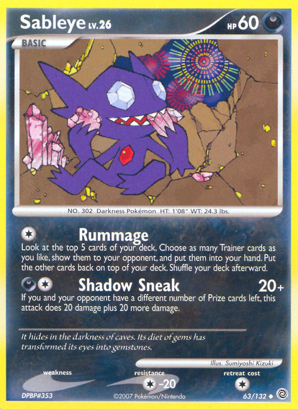 Sableye (63/132) [Diamond & Pearl: Secret Wonders] | Tables and Towers