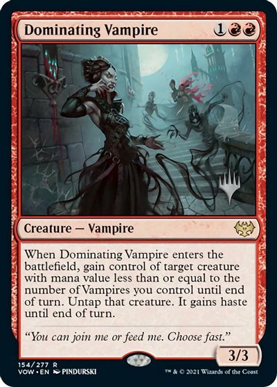 Dominating Vampire (Promo Pack) [Innistrad: Crimson Vow Promos] | Tables and Towers