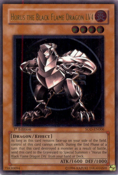 Horus The Black Flame Dragon LV4 [SOD-EN006] Ultimate Rare | Tables and Towers