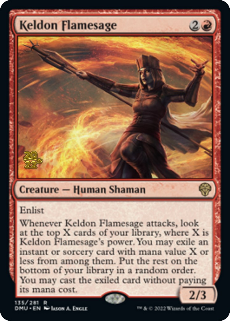 Keldon Flamesage [Dominaria United Prerelease Promos] | Tables and Towers