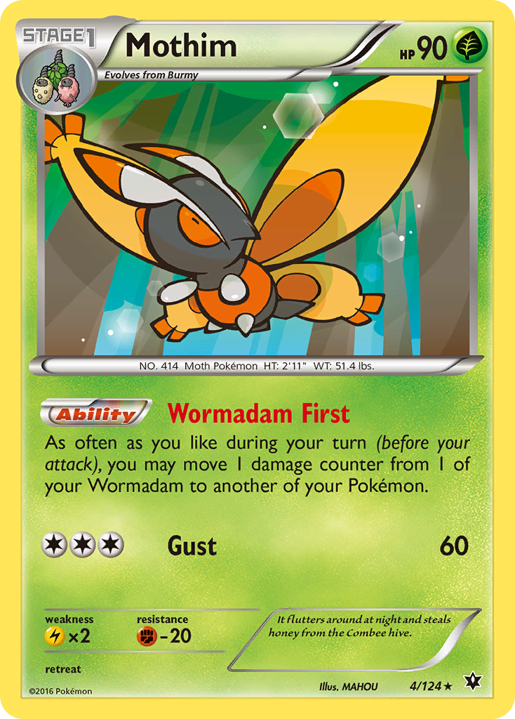 Mothim (4/124) [XY: Fates Collide] | Tables and Towers