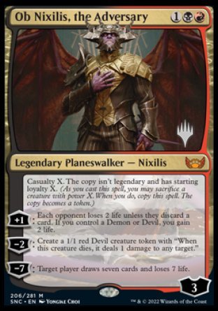 Ob Nixilis, the Adversary (Promo Pack) [Streets of New Capenna Promos] | Tables and Towers