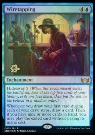 Wiretapping [Streets of New Capenna Prerelease Promos] | Tables and Towers