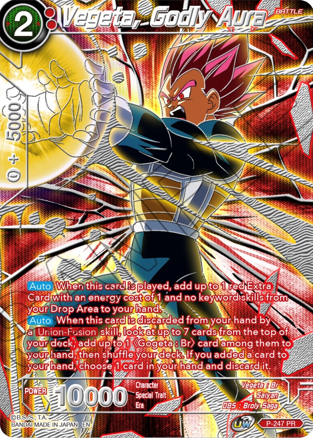 Vegeta, Godly Aura (P-247) [Collector's Selection Vol. 3] | Tables and Towers