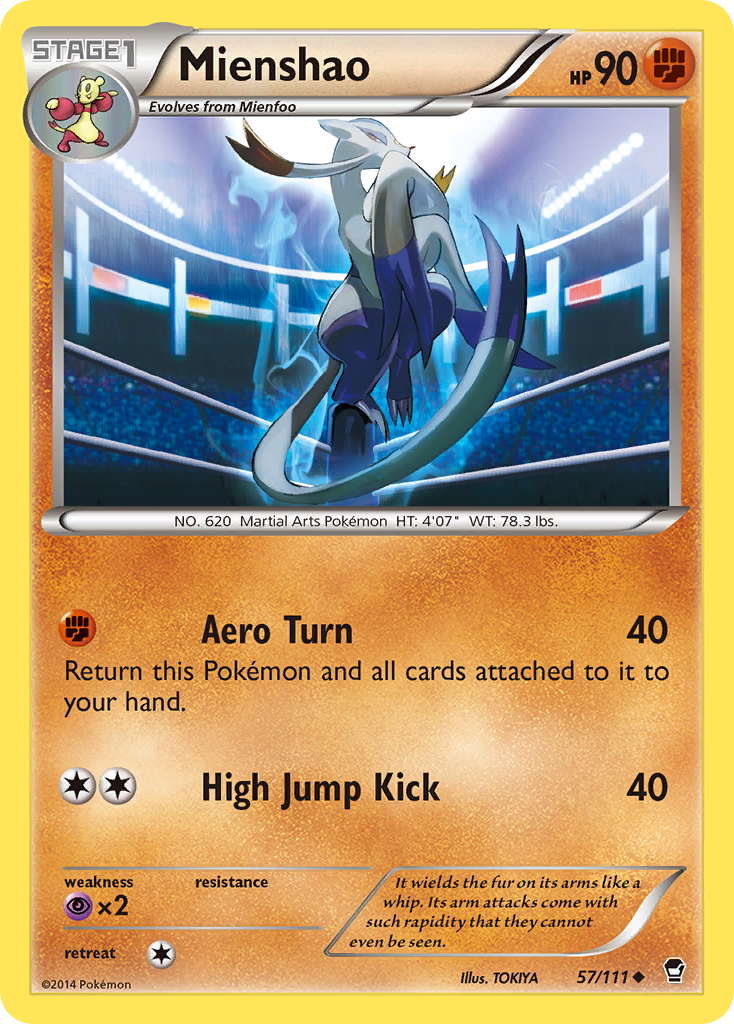 Mienshao (57/111) [XY: Furious Fists] | Tables and Towers