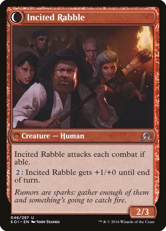 Town Gossipmonger // Incited Rabble [Shadows over Innistrad] | Tables and Towers