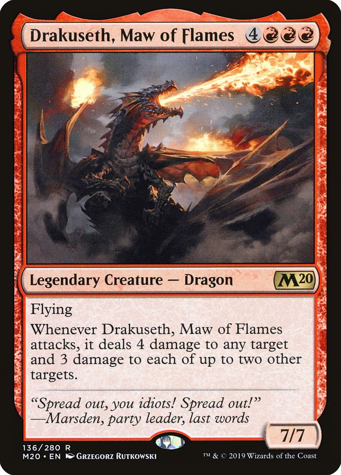 Drakuseth, Maw of Flames [Core Set 2020] | Tables and Towers