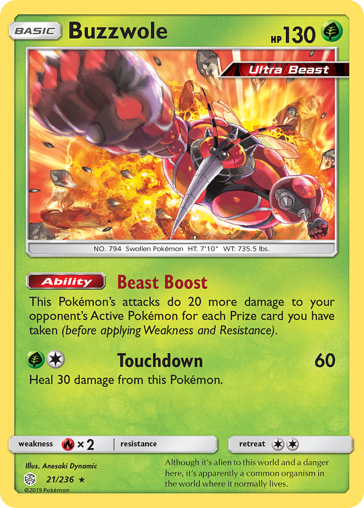 Buzzwole (21/236) [Sun & Moon: Cosmic Eclipse] | Tables and Towers