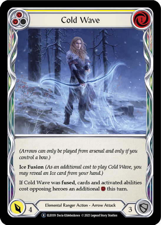 Cold Wave (Yellow) [U-ELE039] (Tales of Aria Unlimited)  Unlimited Rainbow Foil | Tables and Towers