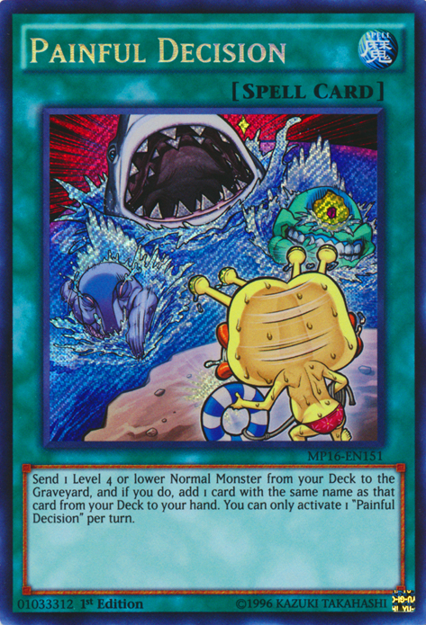 Painful Decision [MP16-EN151] Secret Rare | Tables and Towers