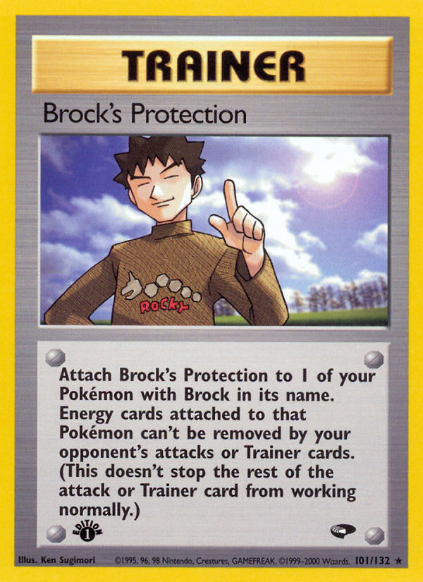 Brock's Protection (101/132) [Gym Challenge 1st Edition] | Tables and Towers