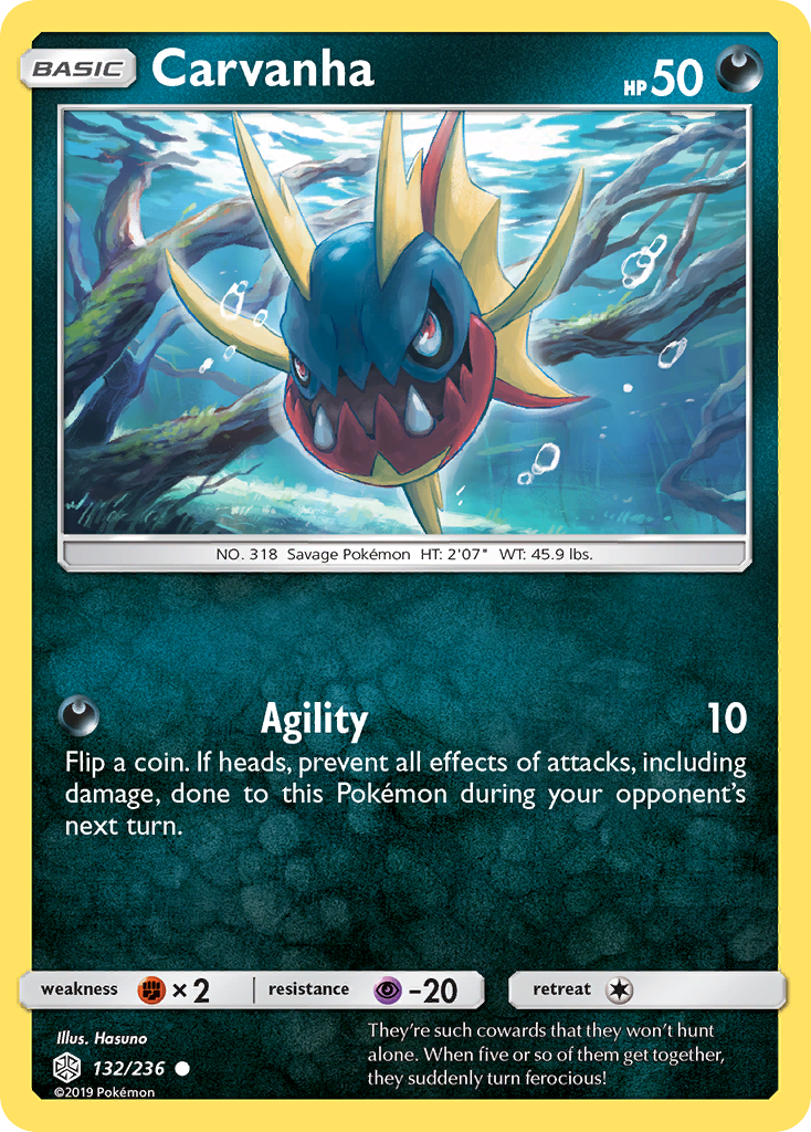 Carvanha (132/236) [Sun & Moon: Cosmic Eclipse] | Tables and Towers