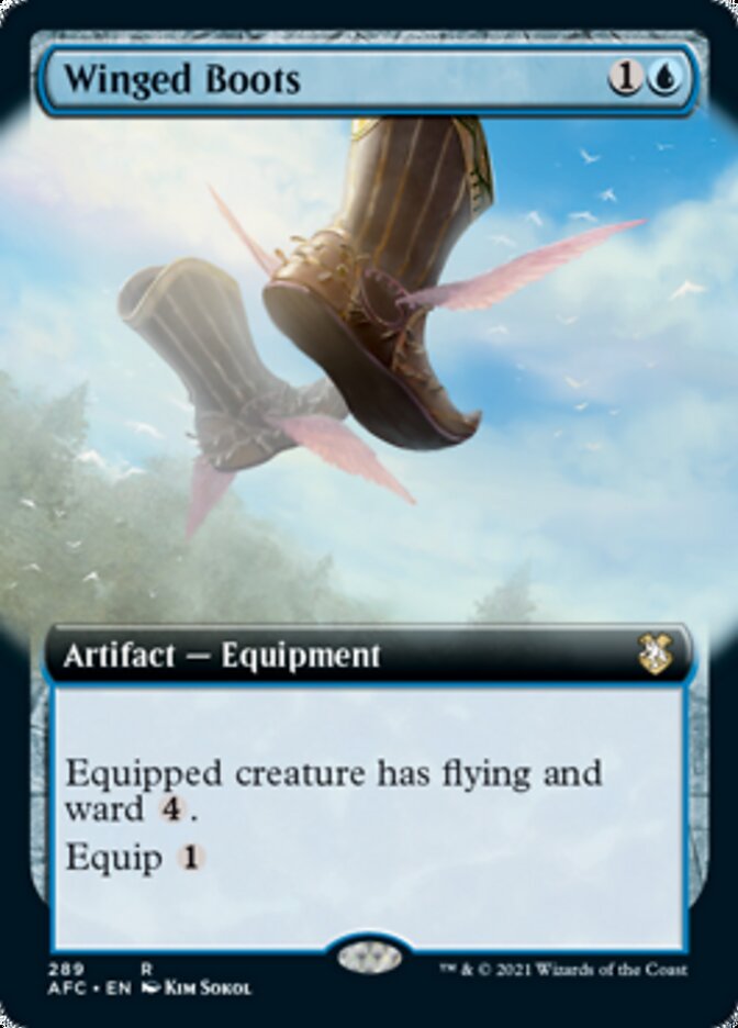 Winged Boots (Extended Art) [Dungeons & Dragons: Adventures in the Forgotten Realms Commander] | Tables and Towers