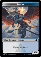 Spirit (0018) // Sphinx Double-Sided Token [Ravnica Remastered Tokens] | Tables and Towers