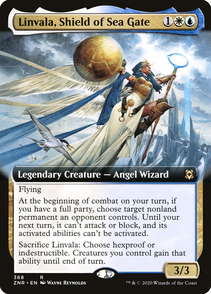 Linvala, Shield of Sea Gate (Extended Art) [Zendikar Rising] | Tables and Towers