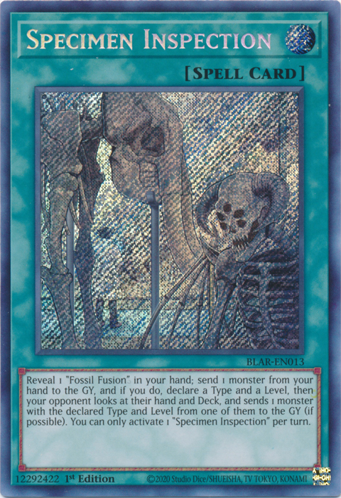 Specimen Inspection [BLAR-EN013] Secret Rare | Tables and Towers