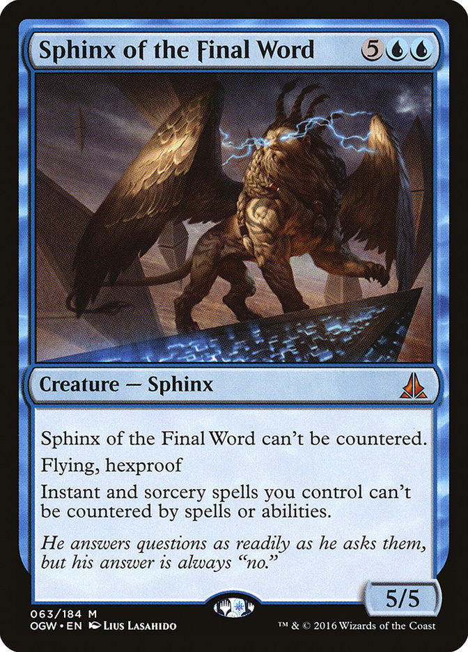 Sphinx of the Final Word [Oath of the Gatewatch] | Tables and Towers