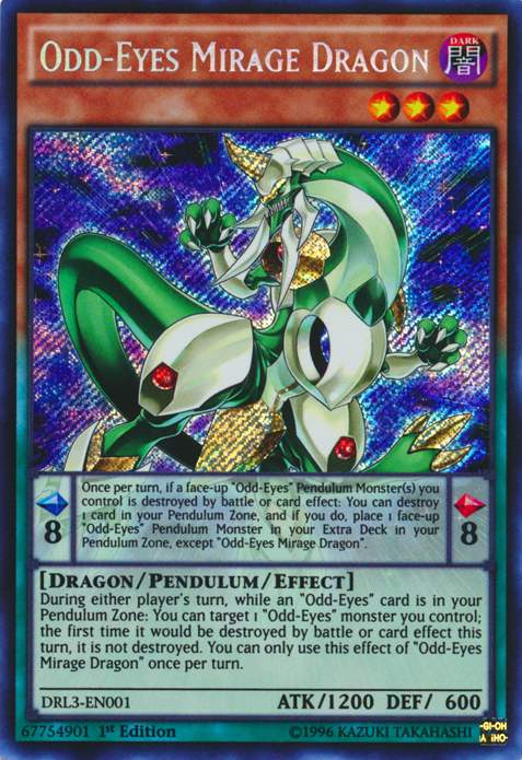 Odd-Eyes Mirage Dragon [DRL3-EN001] Secret Rare | Tables and Towers