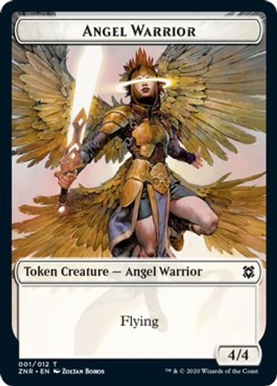 Angel Warrior // Shark Double-Sided Token [Challenger Decks 2021 Tokens] | Tables and Towers