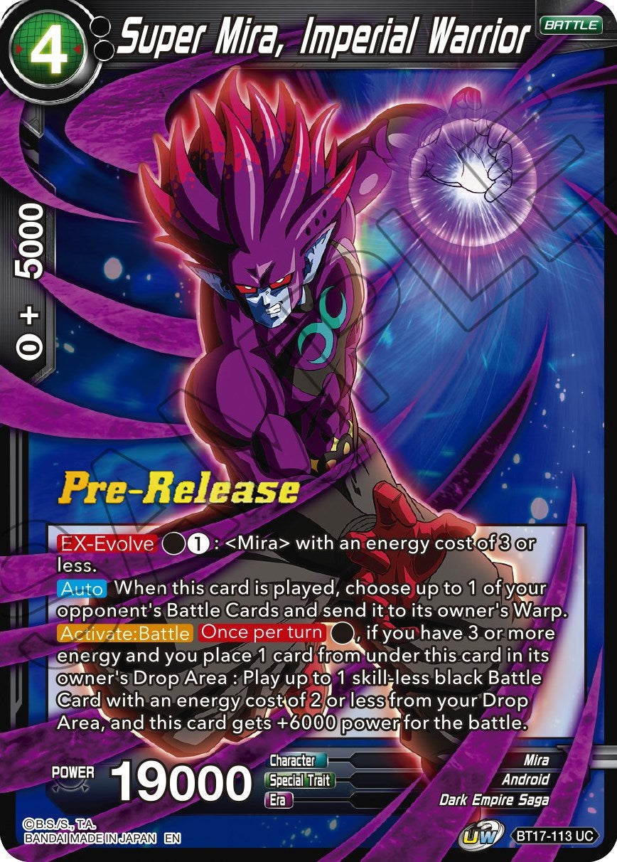 Super Mira, Imperial Warrior (BT17-113) [Ultimate Squad Prerelease Promos] | Tables and Towers