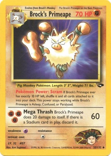 Brock's Primeape (35/132) [Gym Challenge Unlimited] | Tables and Towers