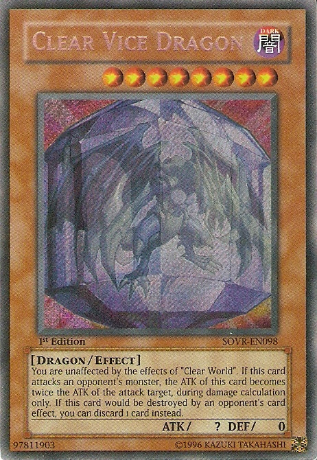 Clear Vice Dragon [SOVR-EN098] Secret Rare | Tables and Towers