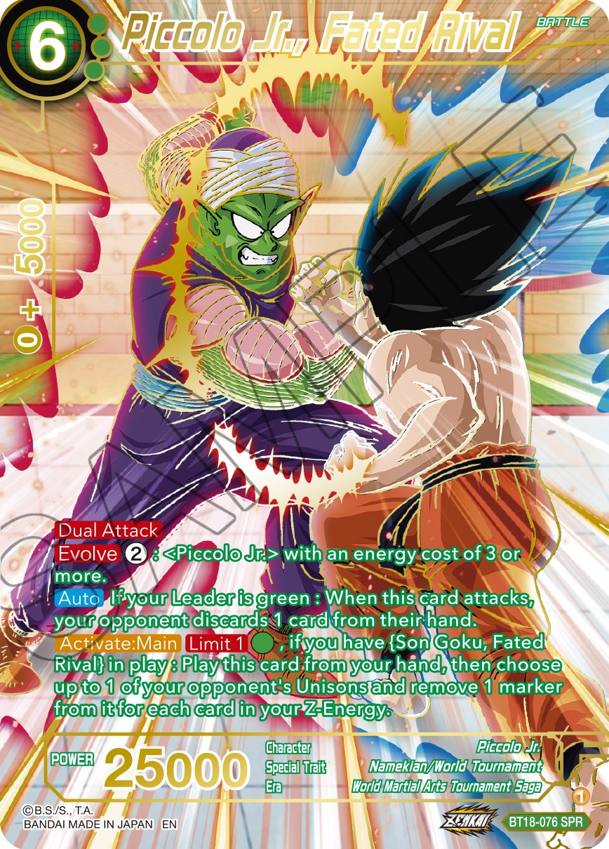 Piccolo Jr., Fated Rival (SPR) (BT18-076) [Dawn of the Z-Legends] | Tables and Towers