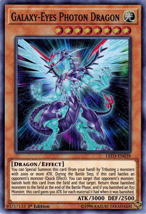 Galaxy-Eyes Photon Dragon [LED3-EN039] Super Rare | Tables and Towers