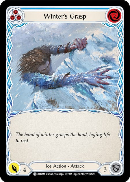 Winter's Grasp (Blue) [OLD017] (Tales of Aria Oldhim Blitz Deck)  1st Edition Normal | Tables and Towers