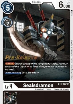 Sealsdramon [BT4-067] [Great Legend Pre-Release Promos] | Tables and Towers