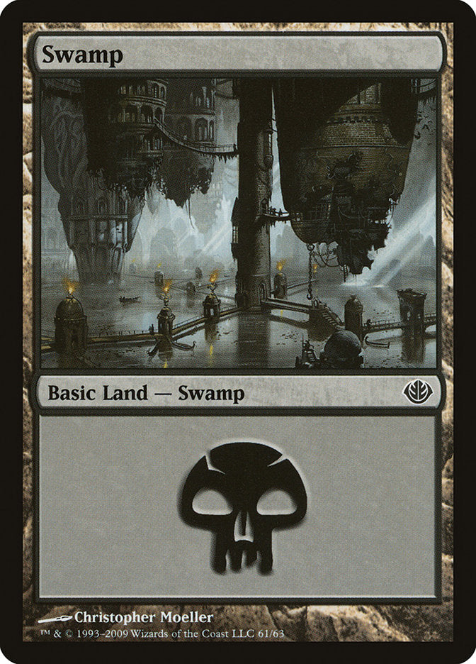 Swamp (61) [Duel Decks: Garruk vs. Liliana] | Tables and Towers