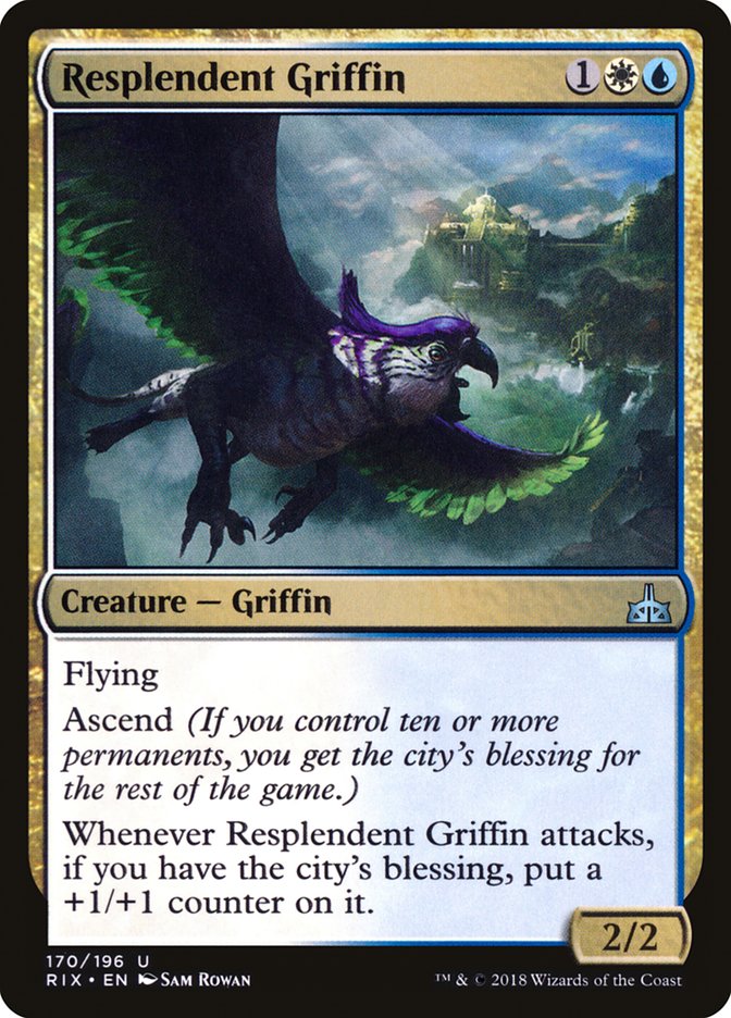 Resplendent Griffin [Rivals of Ixalan] | Tables and Towers