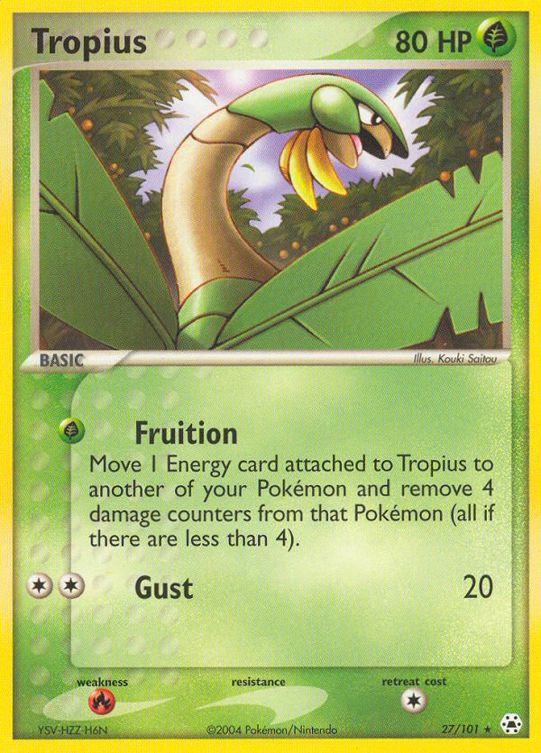 Tropius (27/101) [EX: Hidden Legends] | Tables and Towers