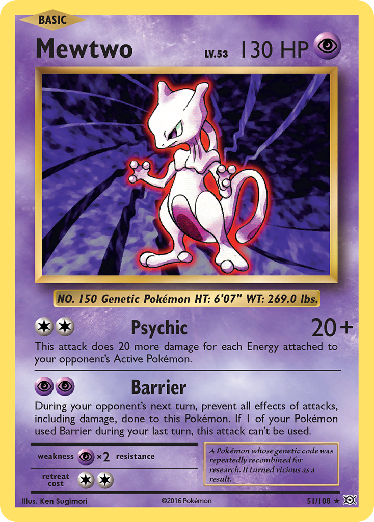 Mewtwo (51/108) [XY: Evolutions] | Tables and Towers