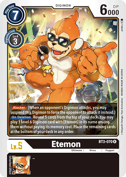 Etemon [BT3-070] [Release Special Booster Ver.1.5] | Tables and Towers