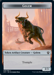 Golem (026) // Thopter Double-Sided Token [Commander 2021 Tokens] | Tables and Towers