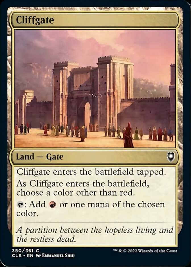 Cliffgate [Commander Legends: Battle for Baldur's Gate] | Tables and Towers