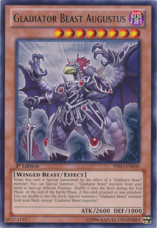 Gladiator Beast Augustus [PRIO-EN030] Rare | Tables and Towers