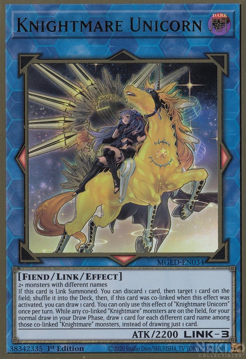 Knightmare Unicorn (Alternate Art) [MGED-EN034] Gold Rare | Tables and Towers