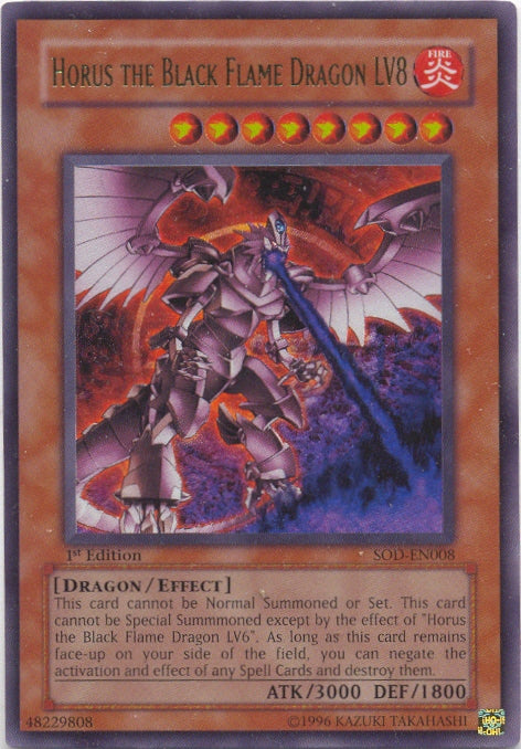 Horus the Black Flame Dragon LV8 [SOD-EN008] Ultra Rare | Tables and Towers